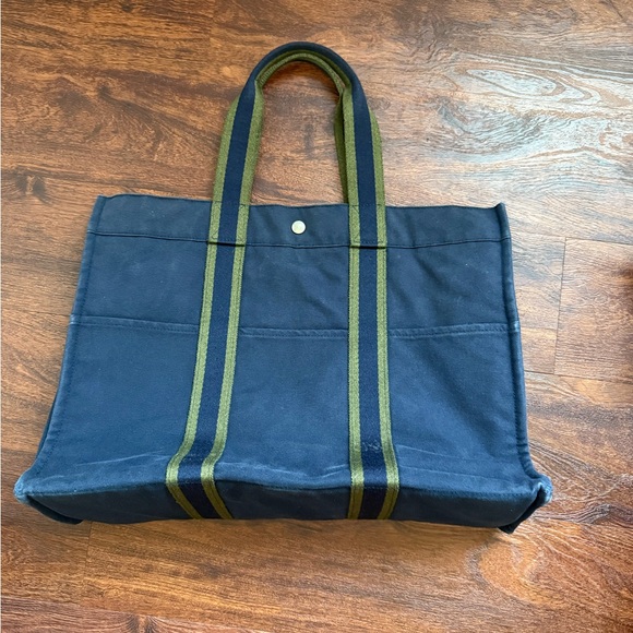 Hermes Blue and Green Tote Bag Classic Design Everyday Use - Picture 6 of 10